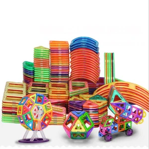 Magnetische bausteine spielzeug fliesen diy geschenk für kinder groß mehr spaß - Picture 1 of 34