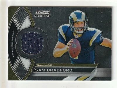 sam bradford 2011 bowman sterling jersey relic bsr-sb rams - Image 1 of 2