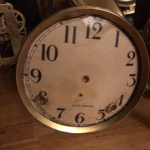 BRASS BEZEL AND GLASS 5.5” SETH THOMAS Cover