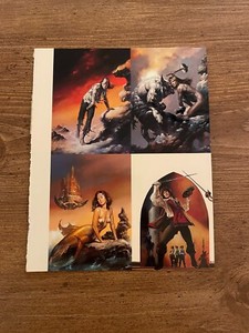 Boris Vallejo 1994 Comic Card Art Print Set Uncut Sheet RH26