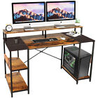 59" Gaming Computer Desk With Monitor Shelf Home Office Study Table Workstation