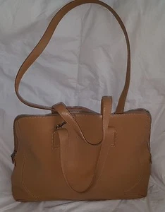 Sac à main Cole Haan cuir convertible grand fourre-tout bandoulière sac marron - Photo 1/12