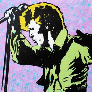 David Bowie: Let’s Dance - Original Pop Art Painting By Babes Kopp - Portrait - Picture 1 of 5