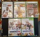 Lot Xbox 360 Sports Games Nba 2k7, Nba 2k10, Ufc 2009, Madden 10 And Madden 11