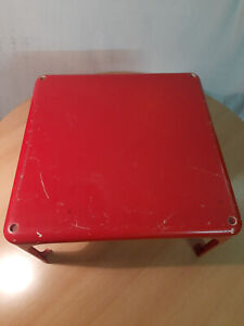 Vintage Demetrio 45 Tisch Rot Stapelbar von Vico Magistretti für Artemide 1964
