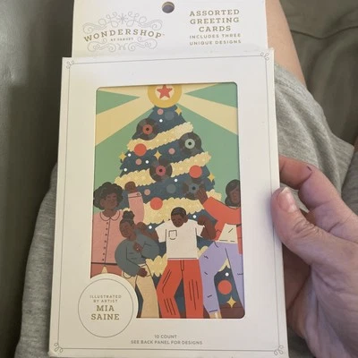 10ct Mia Spane African American Boxed Holiday Christmas Blank Greeting Cards Set - Image 1 of 4