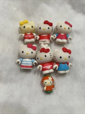 Lot Of 6 Hello Kitty Mini Figures Mega Bloks + 1 Bonus - Image 1 of 3