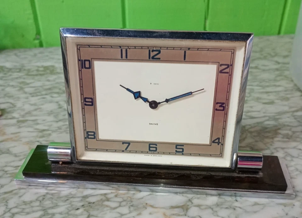 RELOJ DE ESCRITORIO SMITHS 8 DÍAS INGLATERRA ART DECO Foto 1 de 4