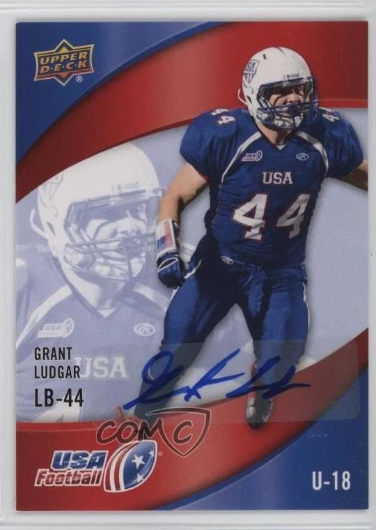 2013 Upper Deck USA Football Auto /49 Grant Ludgar #39 Auto - Image 1 of 2