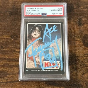 Ace Frehley 1979 Rock Stars #64 Autographed Card PSA Slabbed KISS - Picture 1 of 3