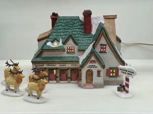 Lemax Village 1993 Vintage “Escuela de Vuelo de Reno” Con Accesorios ¡Excelente! - Imagen 1 de 22