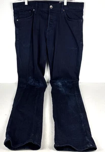 Pantalones de mezclilla para hombre H&M & Denim ajustados cintura baja 34x34 algodón elástico lavado oscuro - Imagen 1 de 16