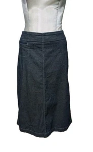 Eileen Fisher Denim Midi Skirt Size Medium Stretch - Picture 1 of 10