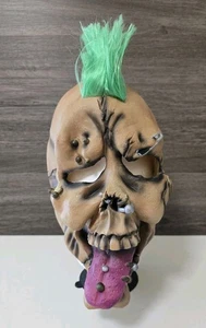 Vintage 1999 Nightview Prod. Halloween Rubber Mask Green Mohawk Cosplay Man - Picture 1 of 7