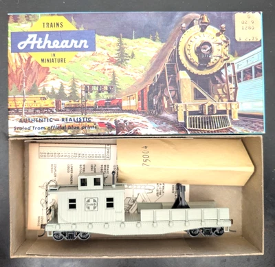 CAJA AZUL ATHEARN ~ 1280 FURGÓN DE TRABAJO ~ ATSF SANTA FE~ EN CAJA Foto 1 de 4