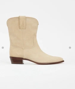 Bota de Lujo Diseñador Gucci Beige Gamuza Western Media Pantorrilla Talla 38/5 UK - Imagen 1 de 12
