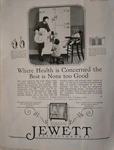 1926 Jewett Porcelain lined refrigerator vintage original  ad - Bild 1 von 1