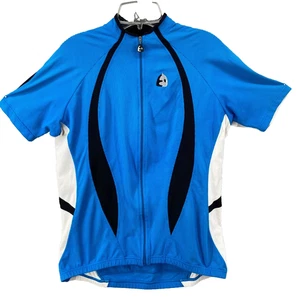 Camiseta de ciclismo Etxeondo para hombre XL cremallera completa manga corta azul negro blanco logotipo - Imagen 1 de 12