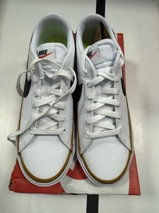 Nike Womens Court Legacy Next Nature Shoes White/Black/Desert Ochre Size 7 - Picture 1 of 6