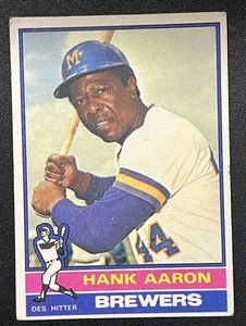 1976 Topps Baseball Hank Aaron #550 Milwaukee Brewers HOF - Picture 1 of 2