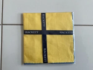 Brand New Hackett Yellow Linen Handkerchiefs /Pocket Square One Size - Picture 1 of 2