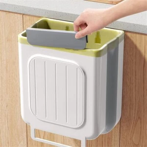 Foldable Hanging Trash Can Waste Bins for Counter Top or Under Sink - Picture 1 of 11