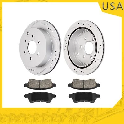 Fit For 2005-2019 Nissan Frontier 2005-2015 Xterra Rear Drilled Brake Rotors Pad - Изображение 1 из 4