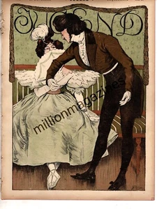 1899 Jugend #47 Nov 18 German Art Nouveau - Eckmann - Crab; Witzel Dryad - Picture 1 of 1