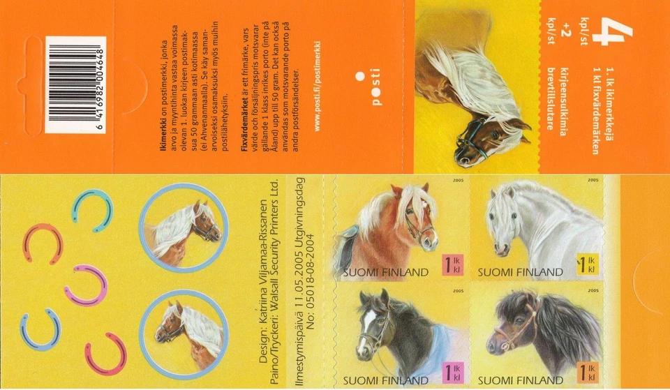 Horses Ponies Finland Mint MNH Booklet 2005 - Image 1 of 1