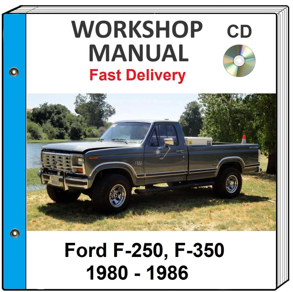 Ford F-250 F-350 1980 1981 1982 1983 1984 1985 servicio reparación taller manual cd Foto 1 de 1