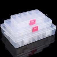 10/15/24 Plastic Storage Box Case Jewelry Bead Screw Organizer Container Clear