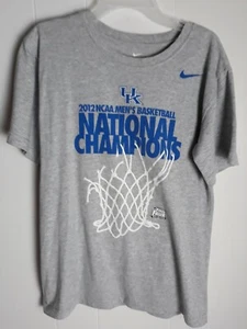 Nike UK 2012 NCAA Mens Basketball National Champions Tshirt Boys L - Picture 1 of 7