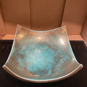 Gene Lodi Mid-Century Modern Ceramic Bowl Cali Signed Curled Corners MCM - Picture 1 of 14