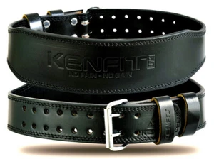 Cintura in pelle sollevamento pesi 7 mm bufalo corpo pesante costruzione palestra allenamento KENFIT - Foto 1 di 12
