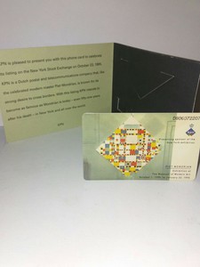 KPN PIET MONDRIAN CALLING PHONE CARD NEW YORK STOCK EXCHANGE 