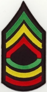 50 Pcs RASTA Army (GYR)(GYR) Shoulder Embroidered Patches 2.5"x4.75" iron-on - Picture 1 of 1