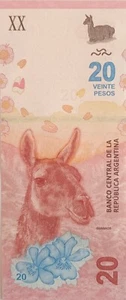 Argentina: P#361 1 x 20 Pesos 2017 Billete Sin Circular "B" Sufijo - Imagen 1 de 2