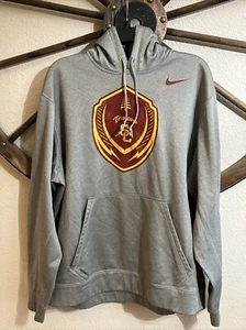 Nike USC Trojan Football Hoodie Sweatshirt Adult XL Gray Therma Fit. KP14 - Picture 1 of 5