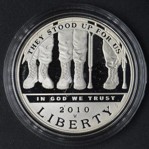 2010-W Proof Disabled Vets Modern Commemorative Silver Dollar 1$ -COINGIANTS Cover