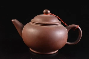 S2434: Chinese Brown pottery TEAPOT Kyusu Sencha, auto Tea Ceremony - Picture 1 of 8