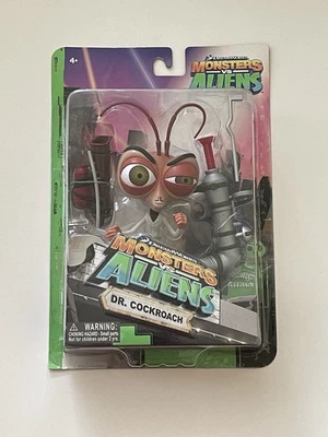 Figura Monsters vs Alien Dr COCKROACH con Lanzador de Émbolo, 2009, Nuevo en Paquete, Toy Quest Foto 1 de 4