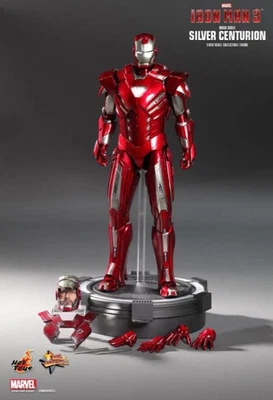 Hot Toys Iron Man 3 Película Marca XXXIII 33 Centurión Plata MMS213 #902100 SELLADO Foto 1 de 2