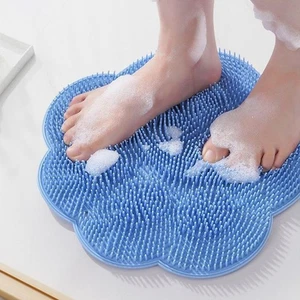 Foot Back Scrubber Exfoliating Silicone Massager Pad Cleaning Mat Bath Shower - Picture 1 of 12