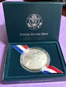 1996-S National Community Service Commemorative Coin .90 Silver Dollar COA OGP - Picture 1 of 5