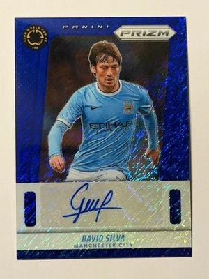 2025 Prizm FIFA Club World Cup FOTL David Silva Auto Blue Shimmer Man City - Image 1 of 4