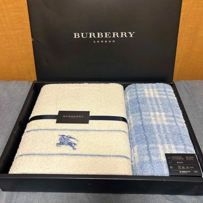 Burberry Beach Bath towel & Face towel Set Cotton 100% w/o Box Japan-Made - Image 1 of 3