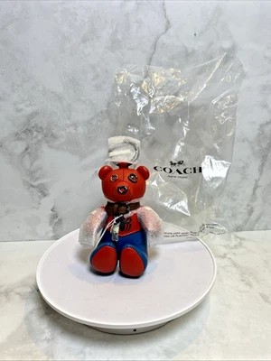 НОВЫЙ кожаный коллекционный брелок-брелок медведь Coach X Marvel Spider-Man LR10 - Изображение 1 из 4