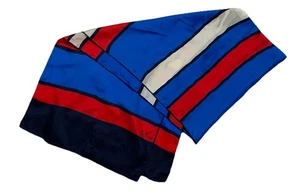 ECHO M.I.Japan Blue Striped Rectangle Silk Women’s Scarf  15"/64" Ex Con - Picture 1 of 3