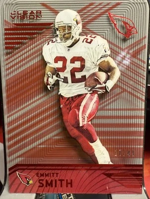 Emmitt Smith 2016 Clear Vision Variations Red /49 Arizona Cardinals - Image 1 of 3