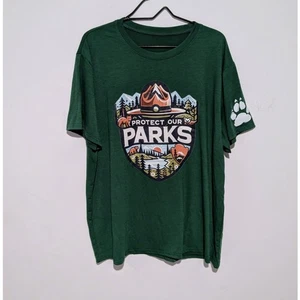 "Protect Our Parks" Green Adults Shirt Size 3XL - Picture 1 of 4